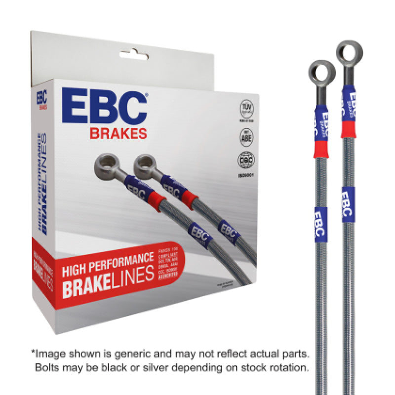 EBC BLA7525-4L fits Audi 06-09 RS4 4.2L (w/Cast Iron Rotors) Stainless Steel Brake Line Kit