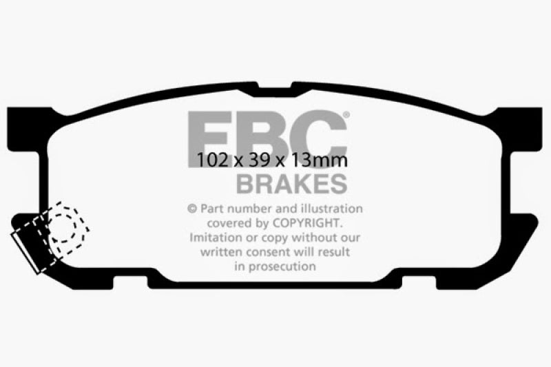 EBC DP21453 fits Mazda 01-03 Miata MX5 1.8 (Sports Suspension) Greenstuff Rear Brake Pads