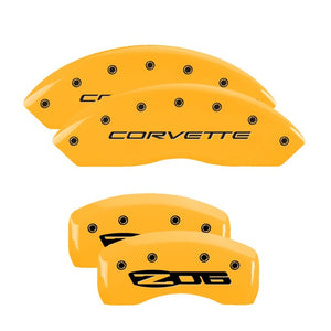 MGP 13007SCZ5YL 4 Caliper Covers Engraved Front C5/fits Corvette Engraved Rear C