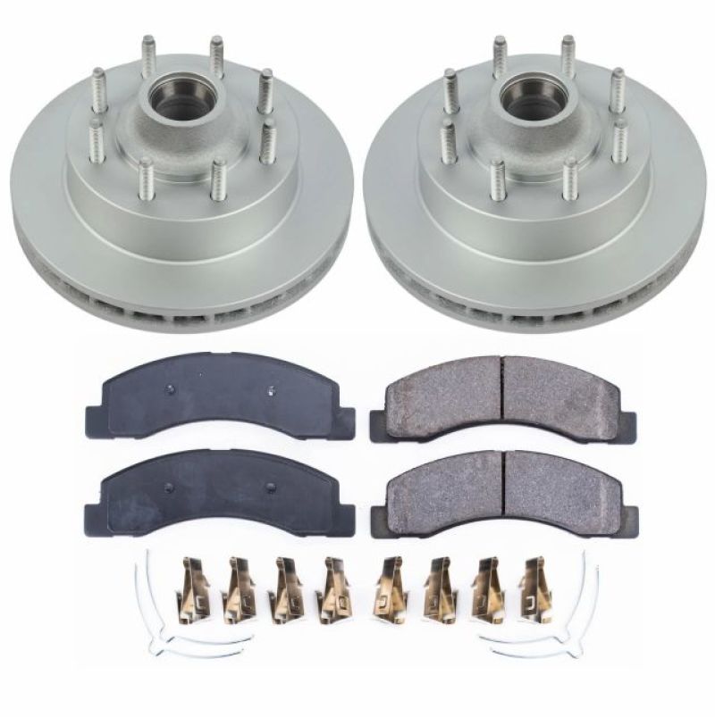 Power Stop CRK1893 99-02 fits Ford F-350 Super Duty Front Z17 Coated Brake Kit