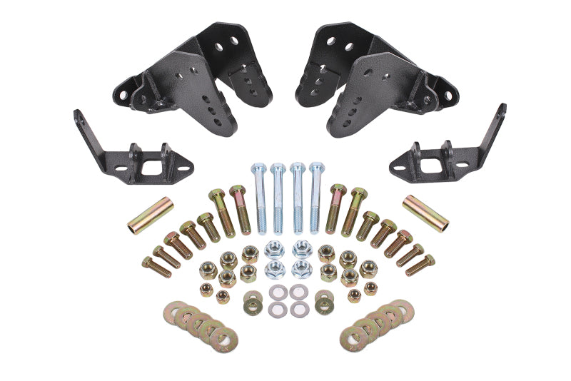 BMR CCK007H G-Body Rear Coilover Conversion Kit w/ Control Arm Bracket - Black Hammertone