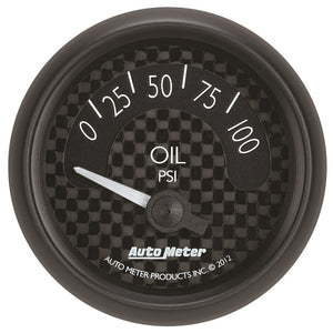 AutoMeter 8027 Autometer GT Series 52mm Short Sweep Electronic 0-100 psi Oil Pressure