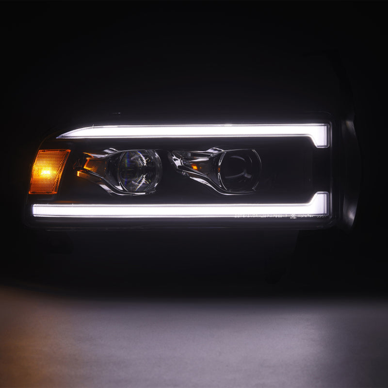 AlphaRex 880353 94-01 fits RAM 1500 LUXX LED Proj Headlights Blk w/Activ Light/Seq Signal/SB DRL