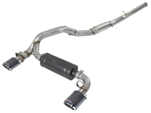 AFE 49-33103-C  3in 304 SS Cat-Back Exhaust System w/ Carbon Fiber Tips 16-18 f
