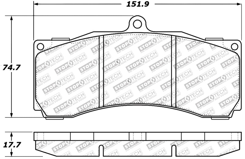 Stoptech 309.1247 Performance ST-60 Front or Rear Caliper Brake Pads