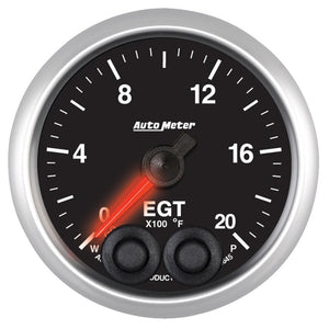 AutoMeter 5645 Autometer Elite 52mm 0-2000 Deg F Full Sweep Electronic Exhuast Gas Temperature Gauge