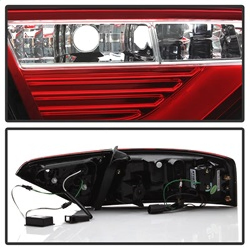 Spyder 5083258 fits Audi 08-12 A5 LED Tail Lights - Red Clear ALT-YD-AA508V2-LE