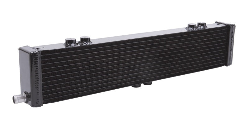 Edelbrock 15406 Heat Exchanger Single Pass Dual Row 22 000 Btu/Hr 26 5In W X 5In H X 2 62In D Black
