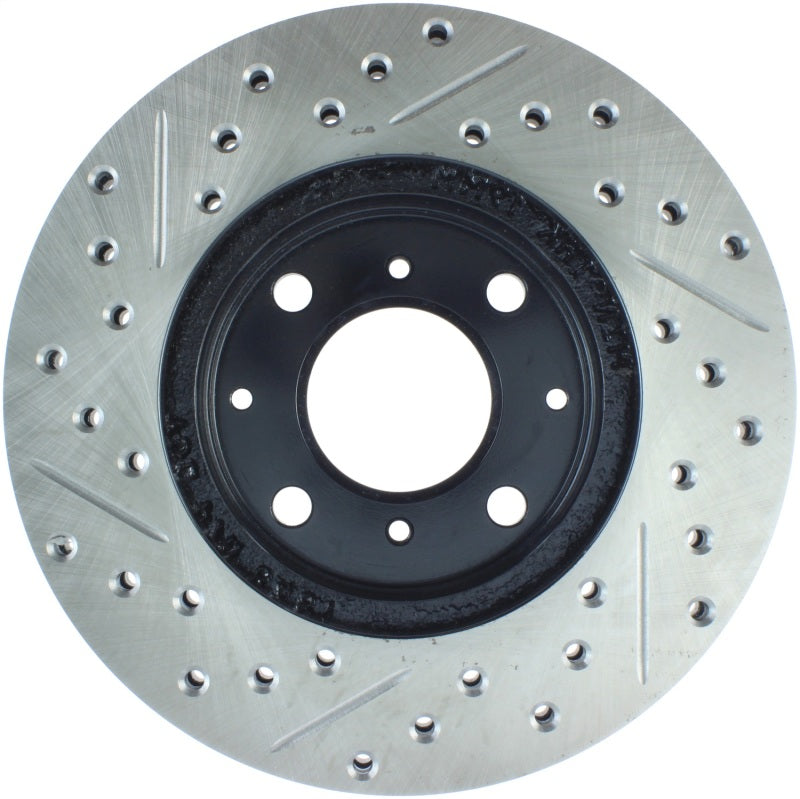Stoptech 127.40023L 96-00 fits Honda Civic DX/HX Coupe/90-00 Civic DX/LX Sedan Slotted & Drilled Left Front Rotor