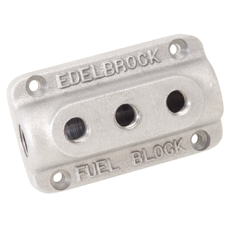Edelbrock 1285 Fuel Block Triple As Cast