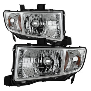 9025501 Xtune fits Honda 06-13 Ridgeline Crystal Headlights Chrome HD-JH-HRID0