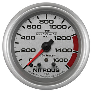 AutoMeter 7774 AutoMeter Gauge Nitrous Press 2-5/8in. 1600PSI Stepper Motor W/ Pk & Wrn Ultra-Lite II