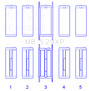 KING KINGMB529XP010 fits KING MB529XP010 Engine Bearings fits Ford Windsor 260C
