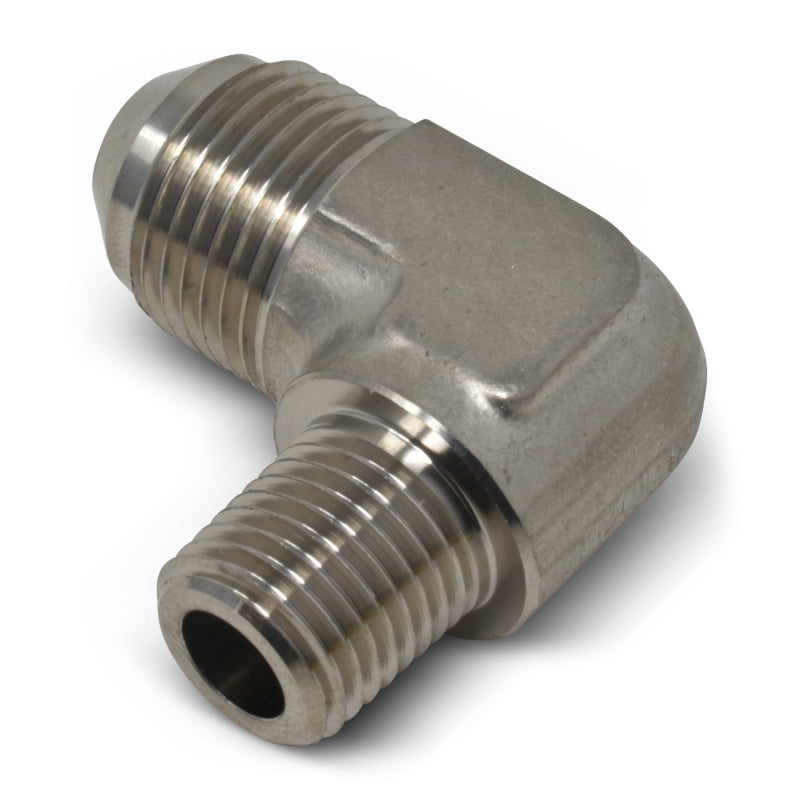 Russell 660821 Performance -6 AN to 1/4in NPT 90 Degree Flare to Pipe Adapter (Endura)