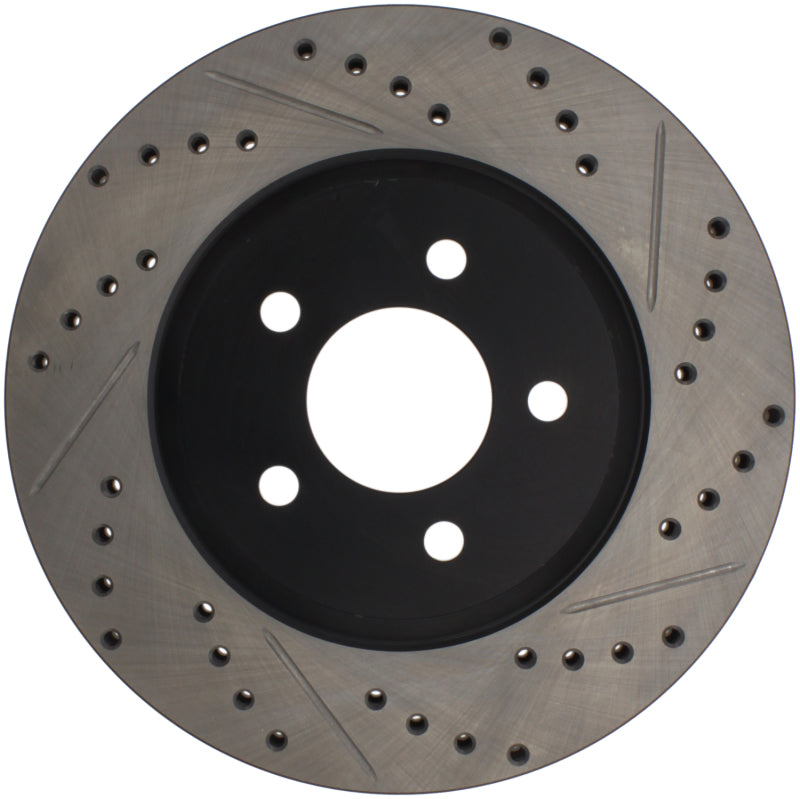 Stoptech 127.61086R 05-10 Ford Mustang GT Front Right Slotted & Drilled Rotor