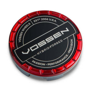 Vossen CAP-BSC1-LG-HF-RD Billet Sport Cap 1.0 - Large - Transparent Red