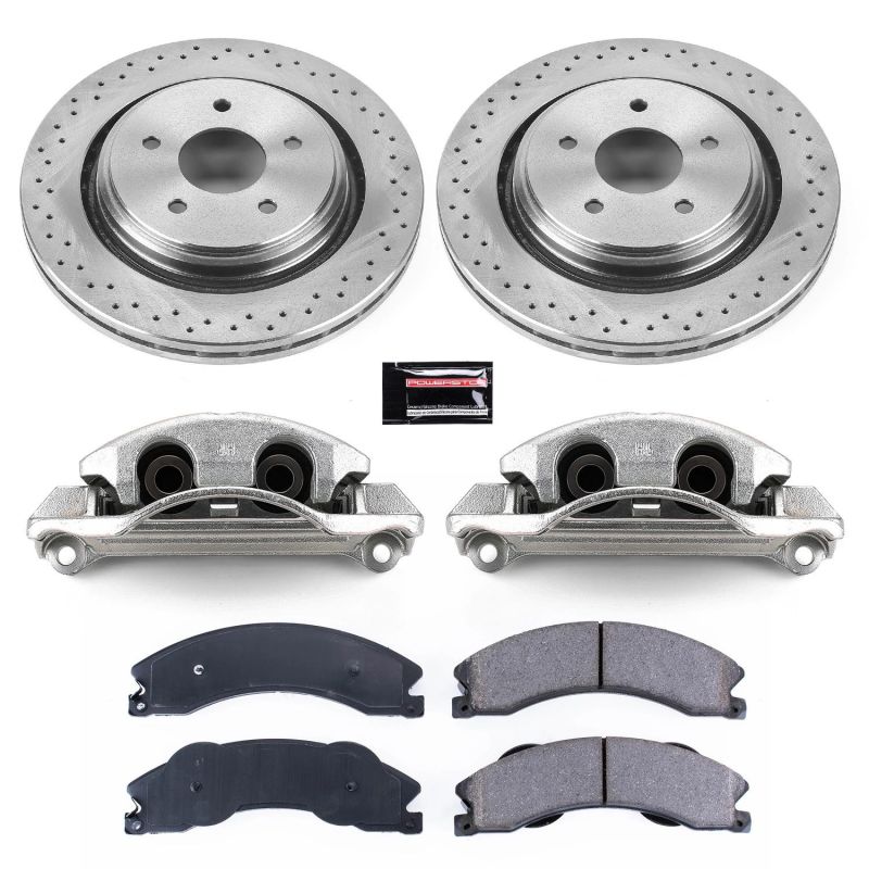 Power Stop KCOE5563 11-19 fits GMC Sierra 3500 HD Rear Autospecialty Kit w/Cals