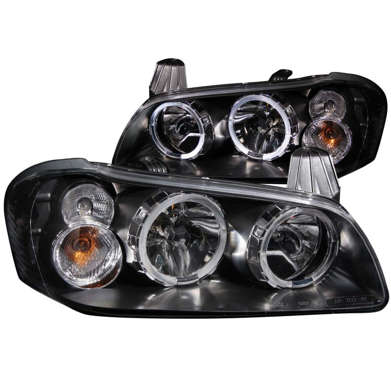 ANZO 121113 2003 fits Nissan 02-20 Maxima Crystal Headlights w/ Halo Black