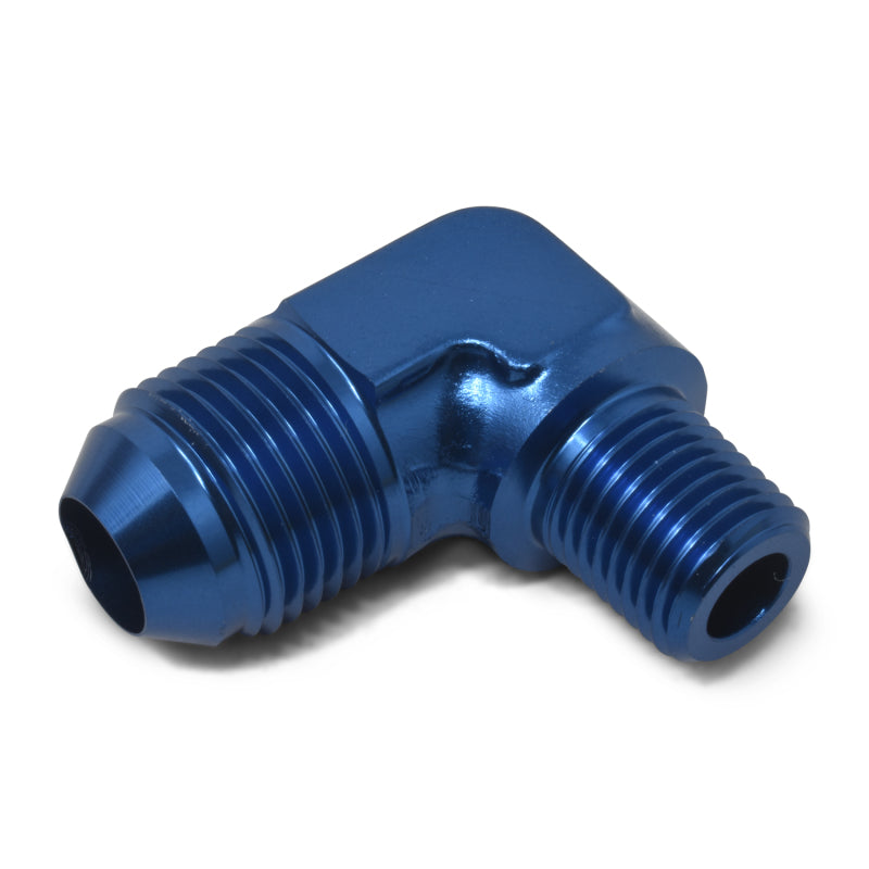 Russell 660790 Performance -3 AN to 1/8in NPT 90 Degree Flare to Pipe Adapter (Blue)