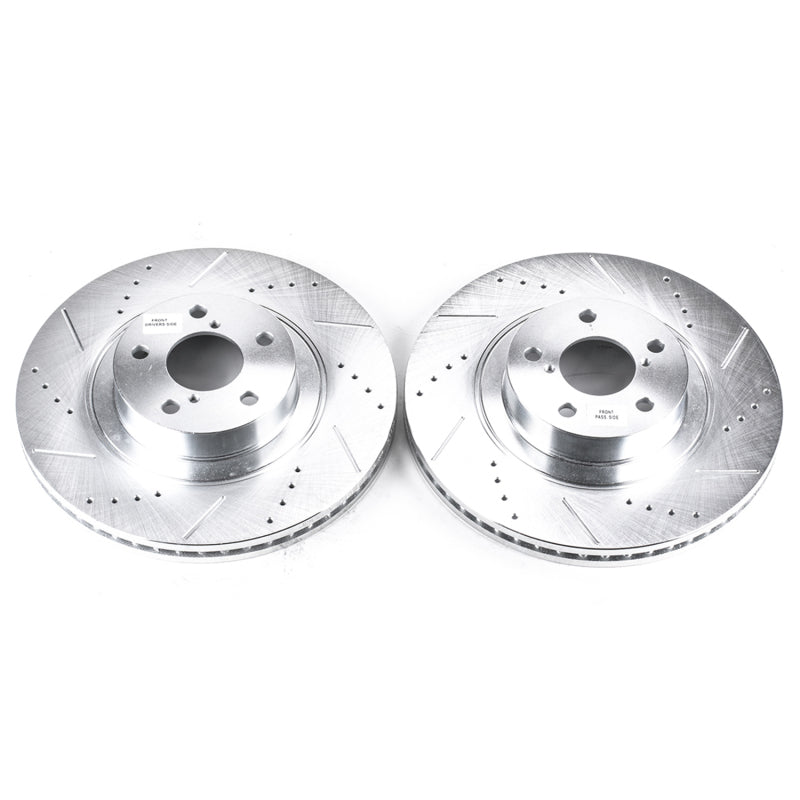 PowerStop fits Saab 05-06 9-2X Front Evolution Drilled & Slotted Rotors - Pair