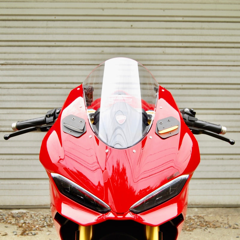 New Rage Cycles V2-MBO-25 25+ Ducati Panigale V2 Mirror Block Off Turn Signals