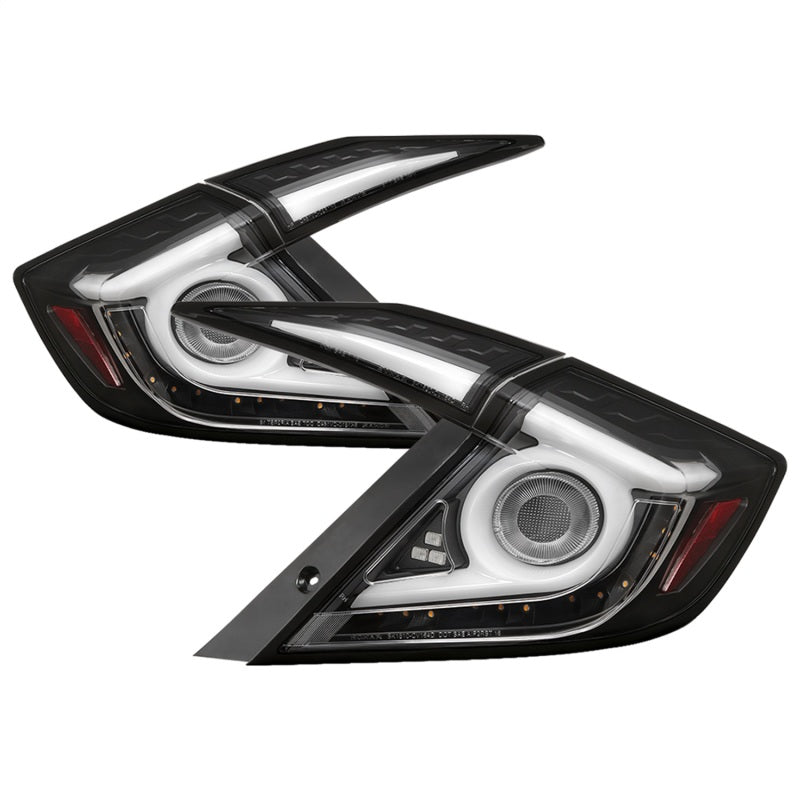 Spyder 5086051 fits Honda 16-19 Civic 4 Door Light Bar LED Tail Lights - Black