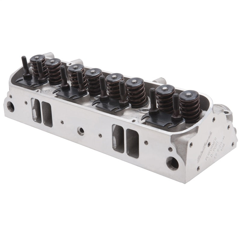 Edelbrock 61595 Cylinder Head fits Pontiac Performer D-Port 72cc Chambers for Hydraulic Roller Cam Complete
