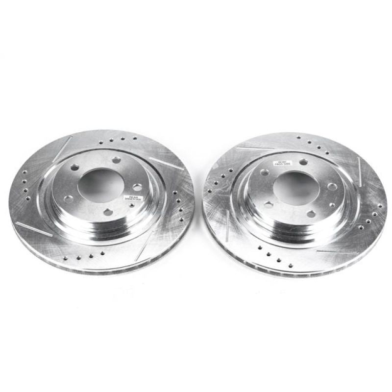 PowerStop fits Mazda 93-95 RX-7 Rear Evolution Drilled & Slotted Rotors - Pair