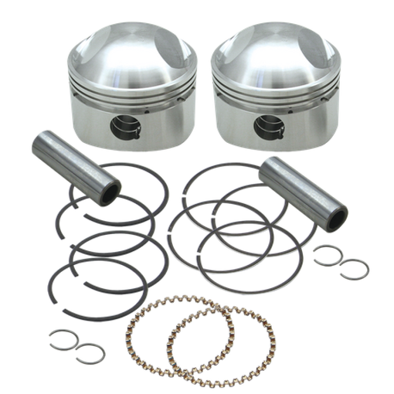 S&S 106-5777 Cycle 36-84 BT 3-7/16in x Up To 4-3/4in Stroke HC Piston Set - .040