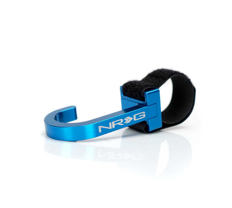 NRG STR-100BL Steering Wheel Hook CNC Aluminum w/ Laser Logo - Blue