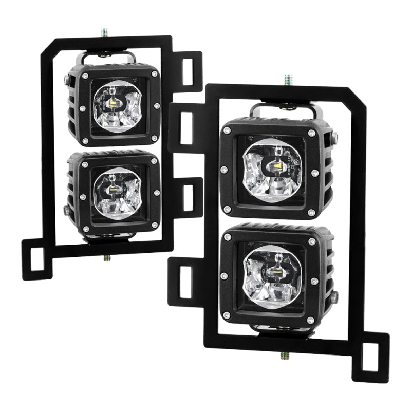 Spyder 9045424 fits Dodge 13-20 Ram 2018 1500 Only Full LED Fog Lights W/Bracke