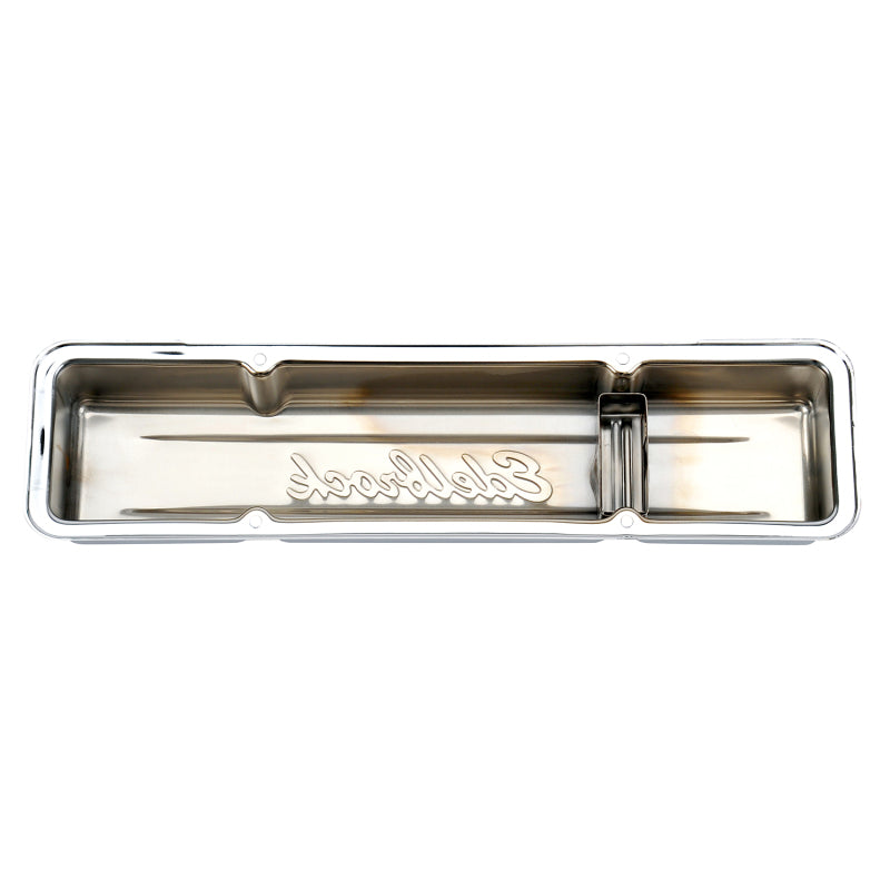 Edelbrock 4449 Valve Cover Signature Series fits Chevrolet 1959-1986 262-400 CI V8 Low Chrome