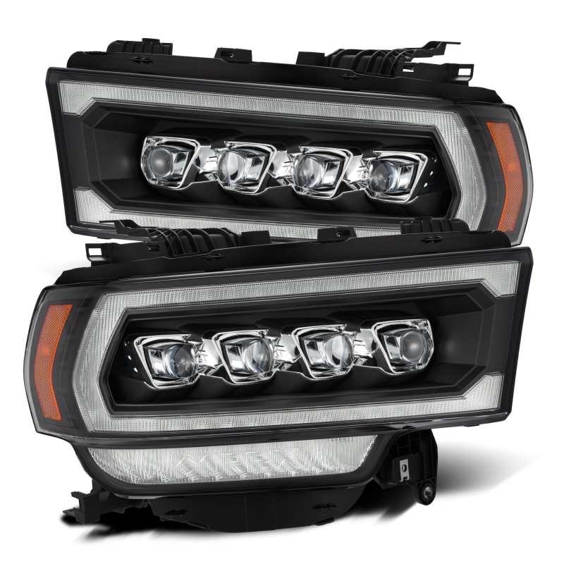 AlphaRex 880553 fits Ram 19-21 2500 NOVA LED Proj Headlights Plank Style Black w/Activ Light/Seq Signal/DRL