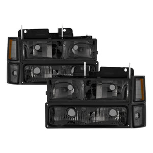SPYDER 5072238 xTune fits Chevy Suburban Headlights/Parking Lights 8pcs Smoked