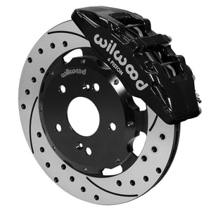 Wilwood 140-17519-D Dynapro 6 Front Hub Kit 12.19in SRP Drilled 04-05 fits Honda Civic SI/ 02-06 Acura RSX