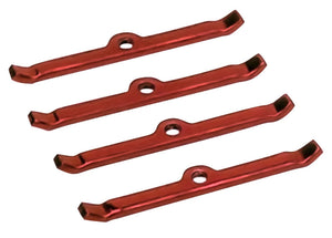 Moroso 68505 fits Chevrolet Small Block Valve Cover Hold Downs - Steel - Red Pow