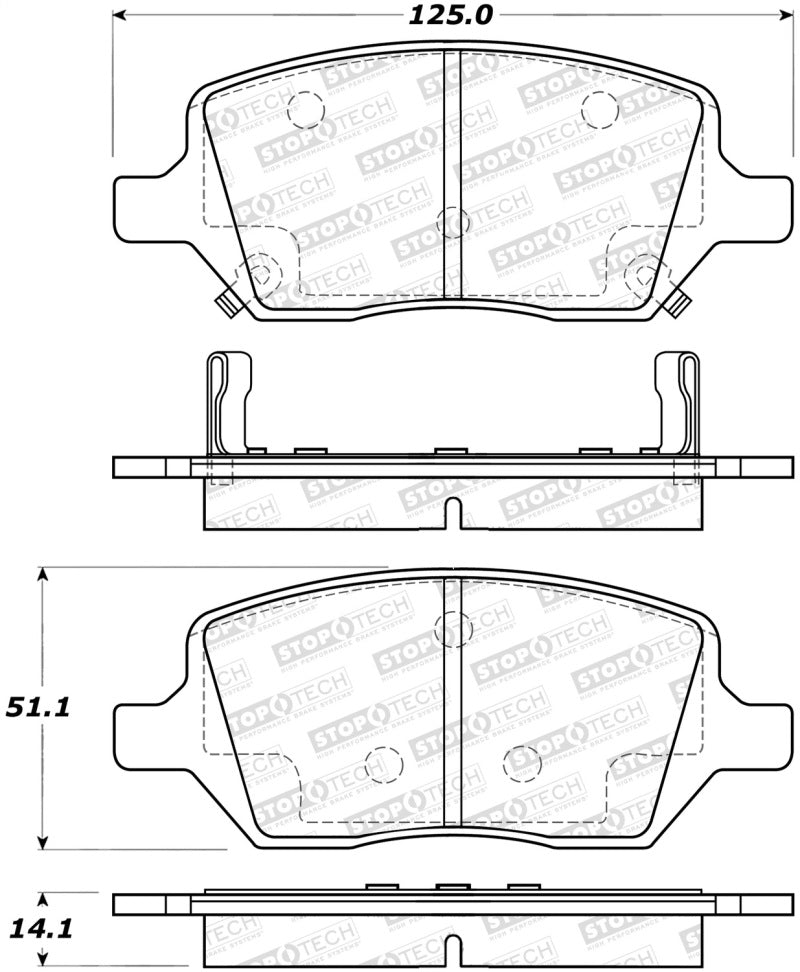 Stoptech 308.1093 Street Brake Pads