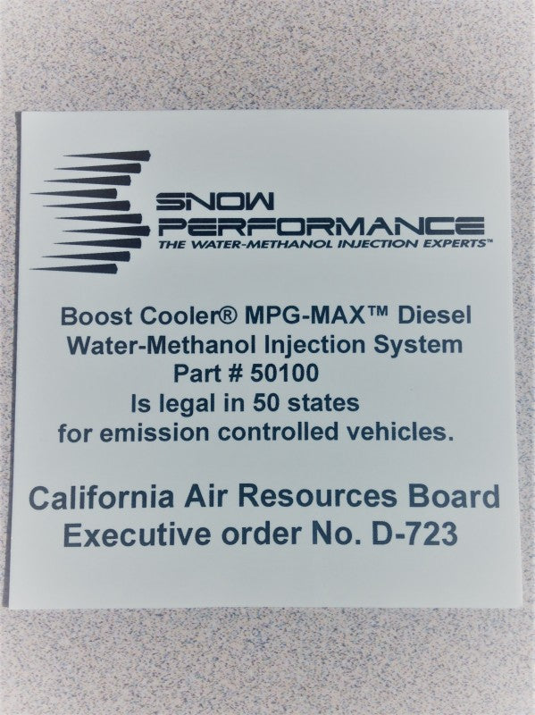 Snow Performance SNO-50100-BRD Stg 3 Boost Cooler Water Injection Kit TD Univ. (