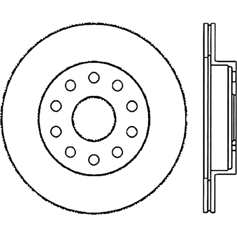 Stoptech 126.44096CSL Sport Slotted (CRYO) 92-95 Toyota MR2 Turbo Rear Left Slotted Rotor