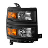 xTune 9040115 fits Chevy Silverado 14-15 Non-HD Passenger Side Headlight Black