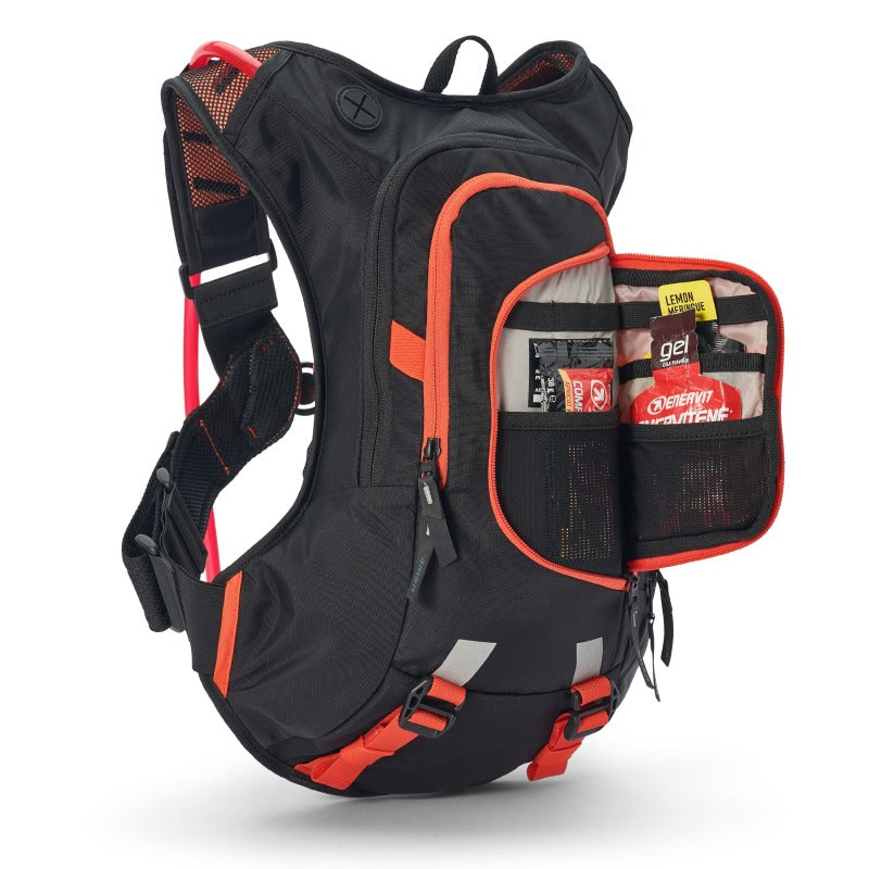 USWE 2083438 Moto Hydro Hydration Pack 8L - Black/Factory Orange