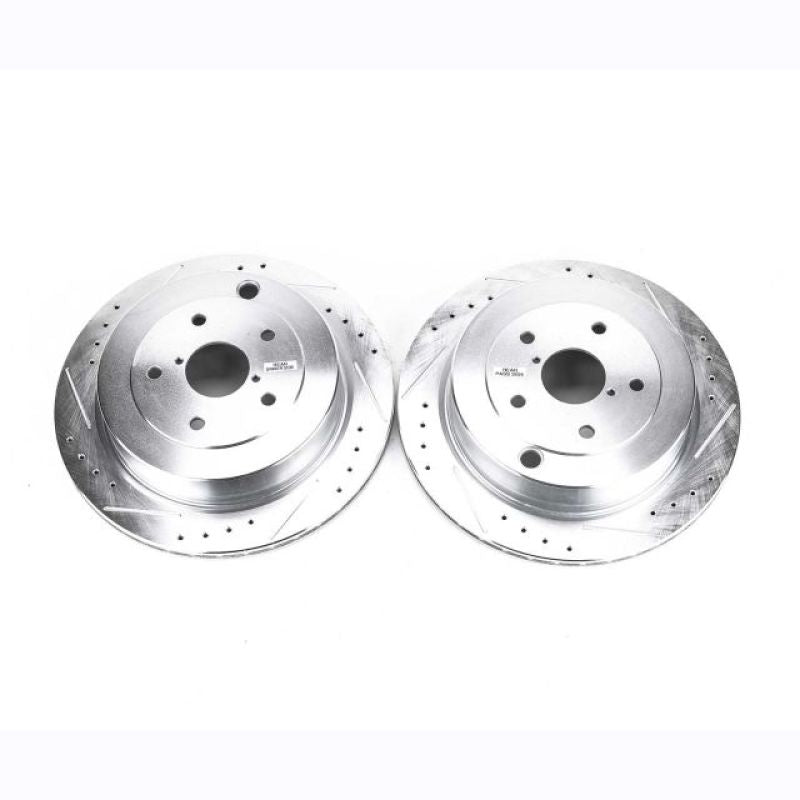 PowerStop fits Subaru 06-07 B9 Tribeca Rear Evolution Drilled & Slotted Rotors -