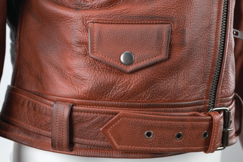 Kuryakyn 094393 Kuryakyn Leather By River Road Arabian Spice Leather Jacket Red Womens - Small