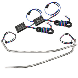 ORACLE Lighting 1297-334 Oracle 16-21 fits Chevy Camaro Surface Mount DRL Modules - ColorSHIFT w/o Controller