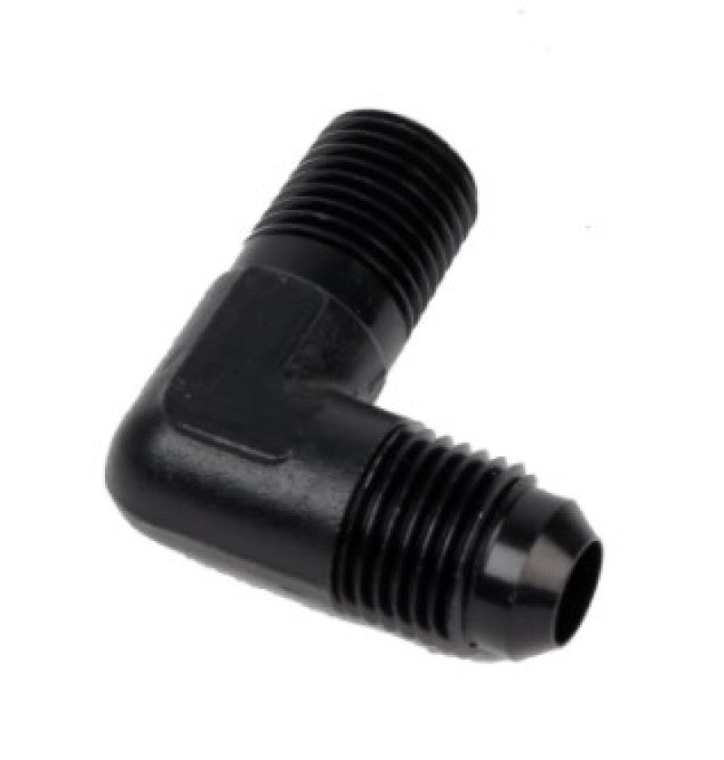 Aeromotive  15666 Fitting Elbow 1/4in-MNPT to AN-06 90-Deg Black
