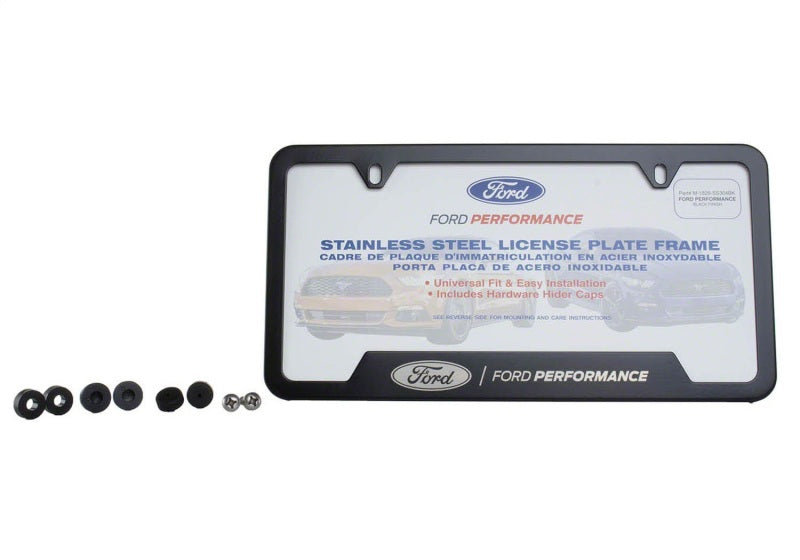 fits Ford Racing M-1828-SS304BK Stainless Steel fits Ford Performance License Plate Frame - Black