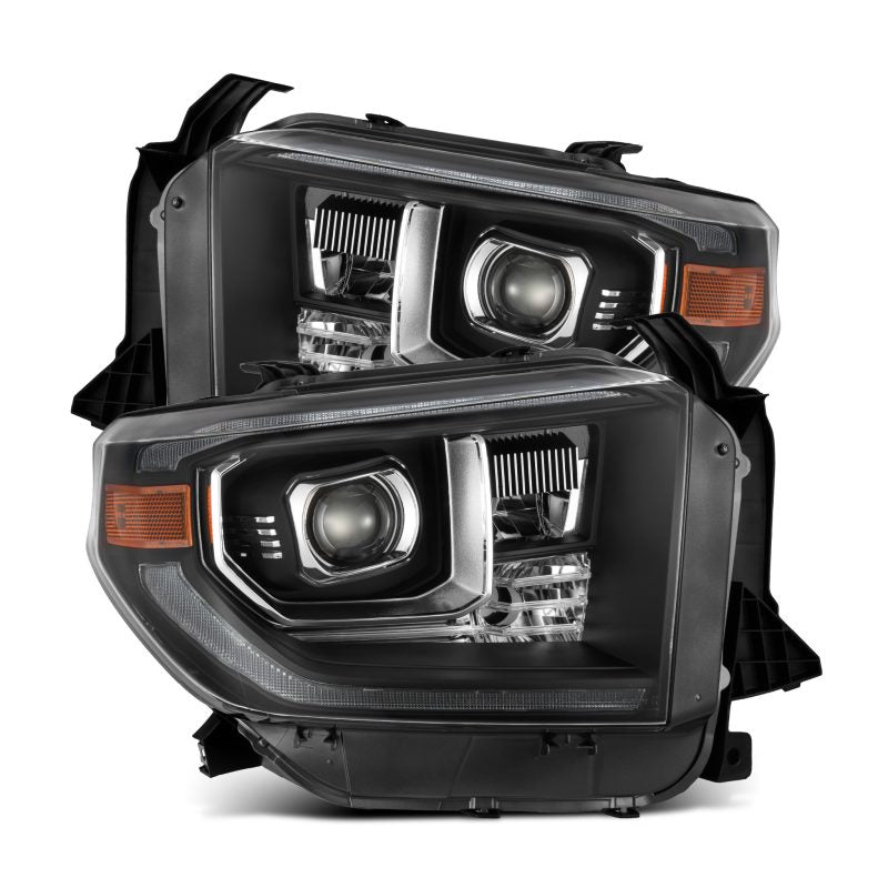 AlphaRex 880840 fits Toyota 14-21 Tundra PRO-Series Projector Headlights Black w/Seq. Sig. + DRL