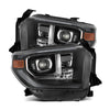 AlphaRex 880835 fits Toyota 14-21 Tundra LUXX-Series LED Proj Headlights Blk w/Actv Light & Seq. Sig + DRL