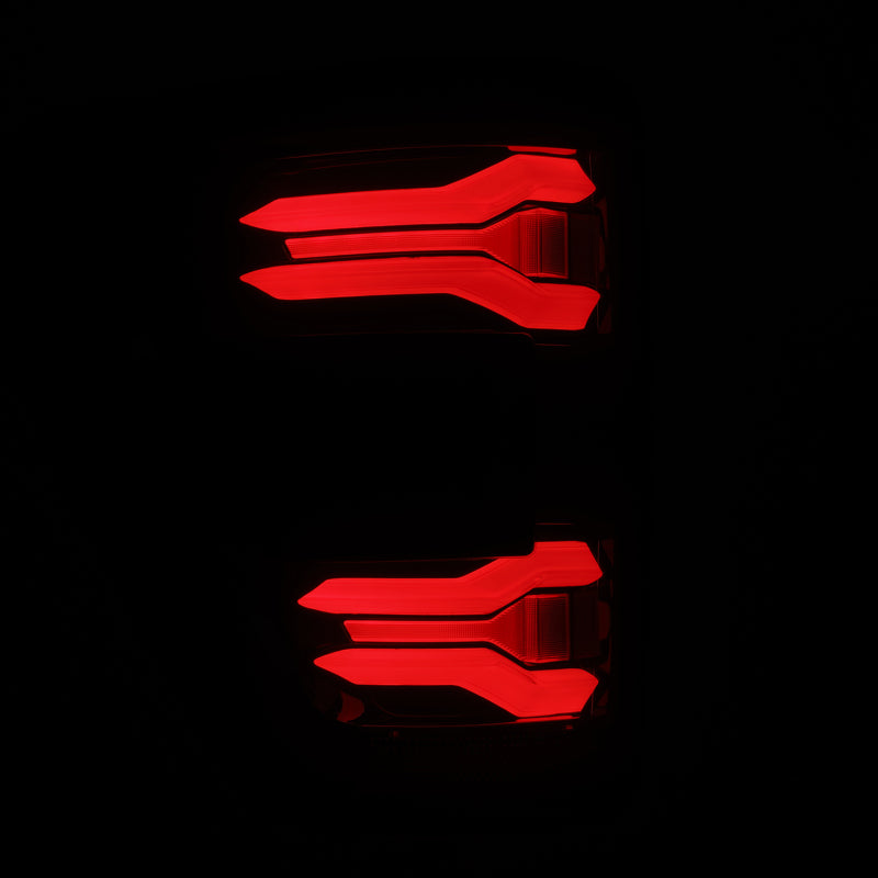 AlphaRex 653050 21-23 fits Ford F-150 LUXX LED Taillights - Black Red w/ BLIS