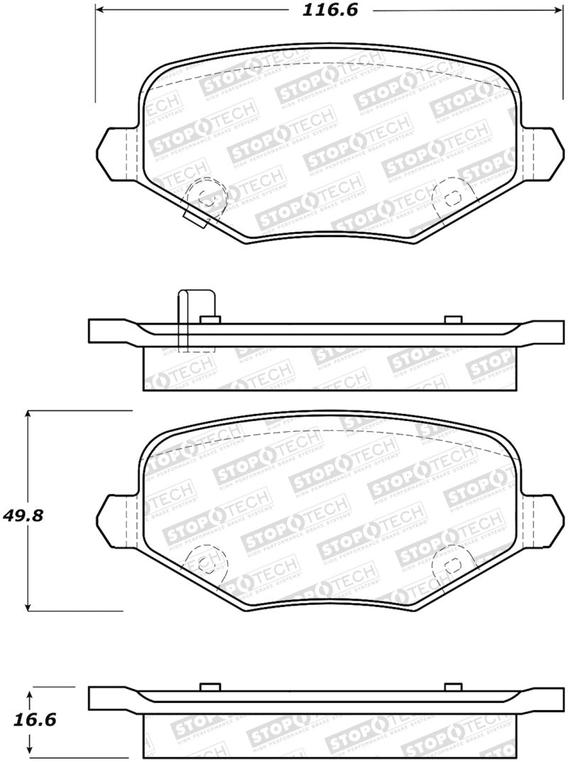 Stoptech 308.1719 Street Brake Pads - Front